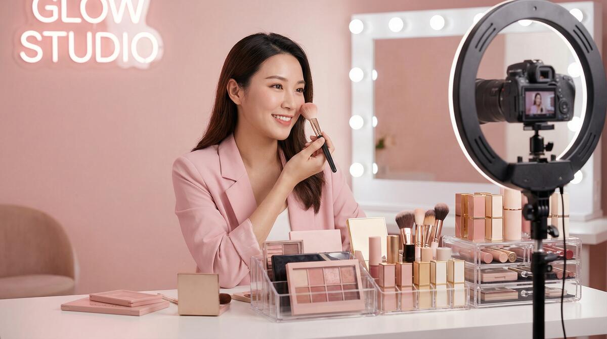 国产自拍美妆视频教程